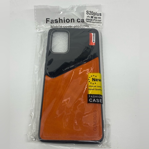 NEW FASHION CASES PHONE CASE FOR SAMSUNG GALAXY S20 PLUS ORANGE/BLACK - Picture 2 of 7
